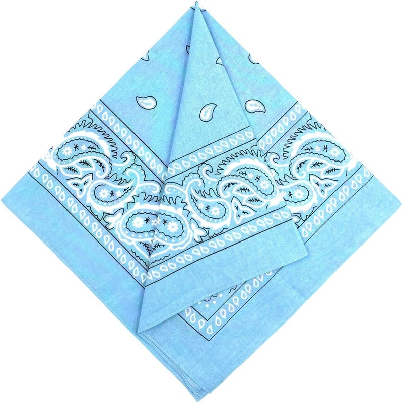 MD Style Extra Large Bandana 27” x 27” 100% Cotton for Men & Women Paisley Handkerchief Headband Scarf Jumbo Bandanas - Image 2